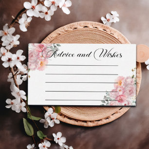 Blush Pink Roses Advice and Wishes Card