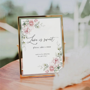 Blush Pink Roses Love Is Sweet Sign