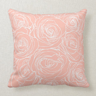 Blush Pink Roses Pillow