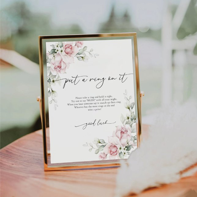 Blush Pink Roses Put A Ring On It Sign (Creator Uploaded)