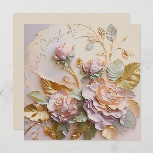 Blush Pink Roses Sculpture (Front/Back)