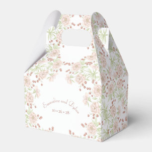 Blush Pink Roses Wedding Favour Box