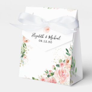 Blush Pink Roses Wedding Favour Box