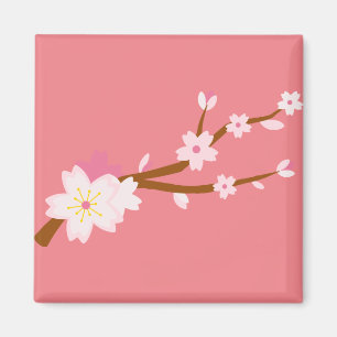 Blush pink Sakura CHerry Blossom Japanese Magnet