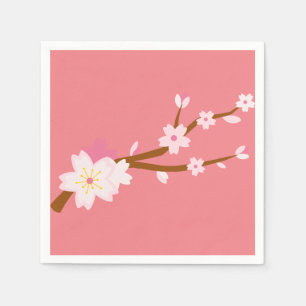 Blush pink Sakura CHerry Blossom Japanese Napkin