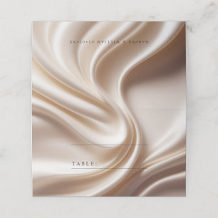 Blush pink Satin wedding place card