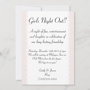 Blush Pink Scalloped Girls Night Out Invitation