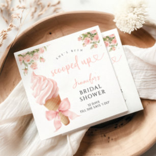 Blush Pink Scooped Up Future Mrs Bridal Shower Nap Napkin