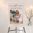 Blush Pink Script Graduation Photo Welcome