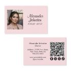 Blush Pink Script Social Icon QR Code Photo Makeup
