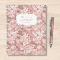 Blush Pink Scroll Floral Girly Chic Pattern Name