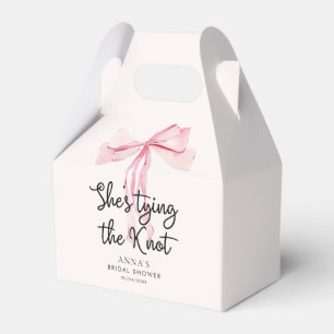 Blush Pink She Tying The Knot Bridal Shower Favour Box