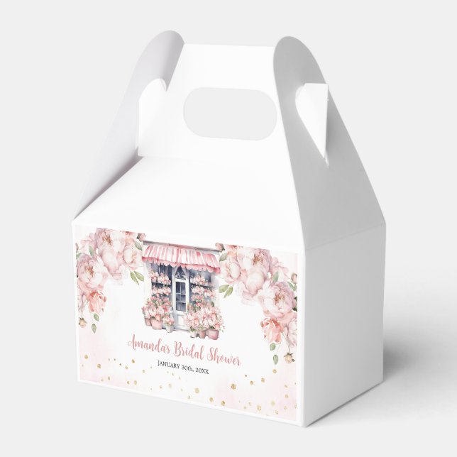 Blush Pink She's Off The Market Bridal Shower Favour Box (Front Side)