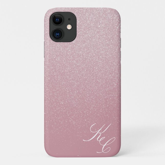 Blush Pink Shimmer Dust Personalised Phone Case (Back)