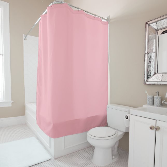 Blush Pink Shower Curtain (In Situ)
