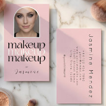 Blush Pink Simple Elegant Photo Makeup Artist
