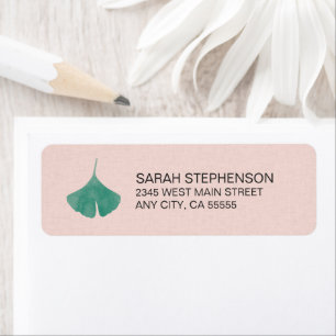 Blush Pink Simple Ginkgo Leaf Nature