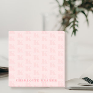 Blush Pink Simple Modern Monogram Initial Letter Post-it Notes