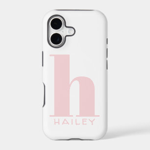Blush Pink Simple Monogram and Name