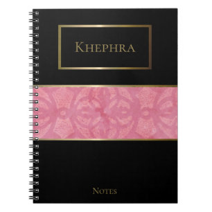 Blush Pink Simple Name Notebook
