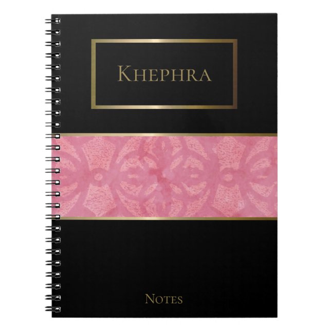 Blush Pink Simple Name Notebook (Front)