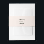 Blush Pink Simple Wedding Invitation Belly Band<br><div class="desc">Simple Blush Pink Wedding Invitation Belly Band.  For more advanced customisation of this design,  Please click the "Customise further" link.  Matching items are also available.</div>
