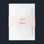 Blush Pink Simple Wedding Invitation Belly Band<br><div class="desc">Simple Blush Pink Wedding Invitation Belly Band.  For more advanced customisation of this design,  Please click the "Customise further" link.  Matching items are also available.</div>