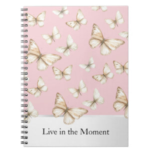 Blush Pink Skies & Butterflies Notebook