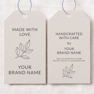 Blush Pink Small Business Branding Hang Tags