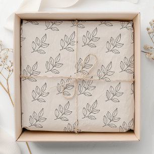 Blush Pink Small Business Minimalist Botanical  Tissue Paper