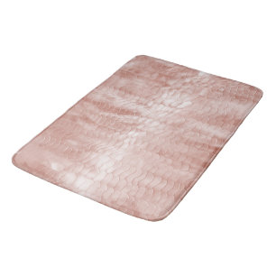 Blush Pink Snake Print Bath Mat