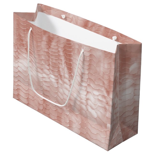Blush Pink Snake Print Large Gift Bag (Front Angled)