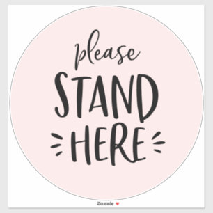 Blush Pink Social Distancing Covid-19 Floor Marker