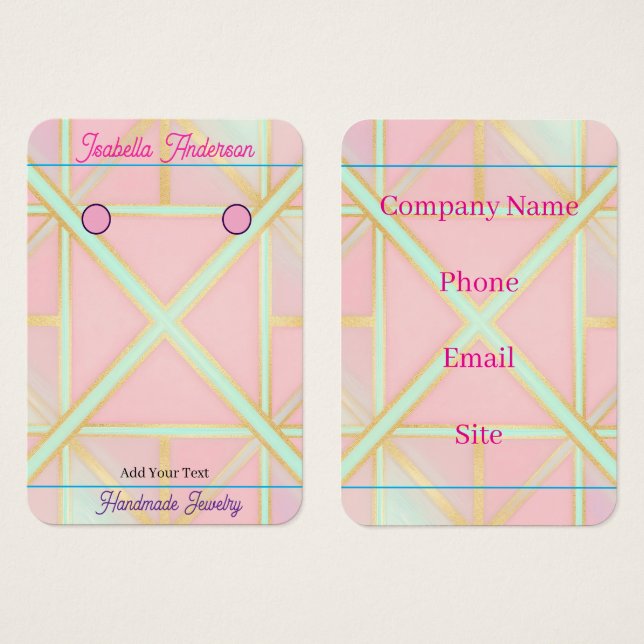 Blush Pink Soft Mint Gold Luxury Trendy Collection (Front & Back)