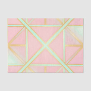 Blush Pink Soft Mint Gold Luxury Trendy Collection Tissue Paper