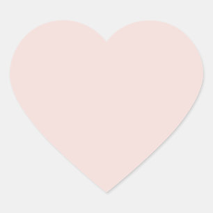 Blush pink solid colour blank heart sticker