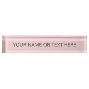 Blush Pink Solid Colour Nameplate