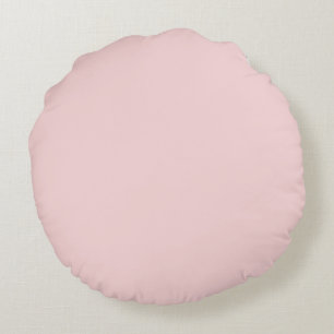 Blush Pink Solid Colour Round Cushion