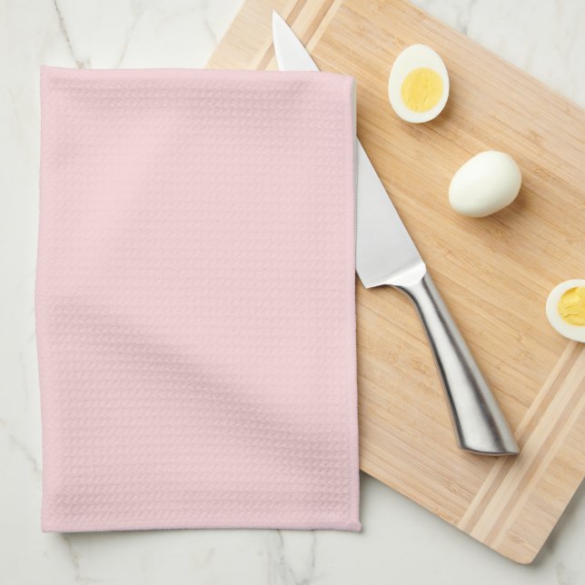 Blush Pink Solid Colour Tea Towel (Quarter Fold)