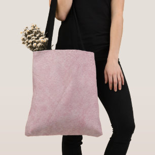 Blush Pink Solid Textured Colour Tote Bag