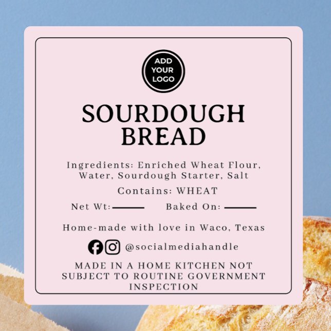 Blush Pink Sourdough Ingredient Cottage Sticker (Creator Uploaded)