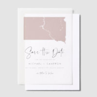 Blush Pink South Dakota Minimalist Save the Date
