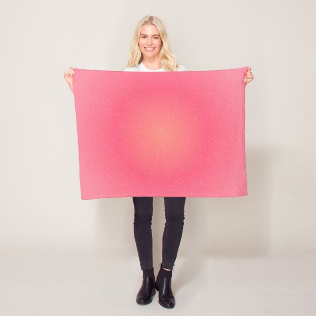 Blush Pink Sparkle Gradient Fleece Blanket (In Situ)