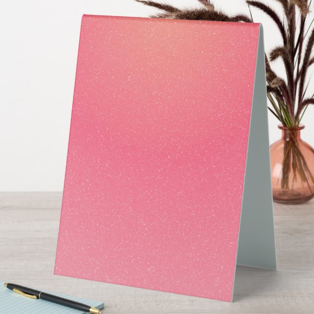 Blush Pink Sparkle Table Tent Sign (In SItu (Table))