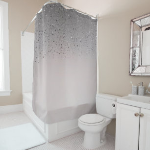 Blush Pink Sparkly Sparkle Glitter Shower Curtain