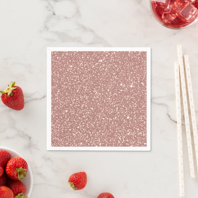 Blush Pink Speckled Pattern Party Napkin (Insitu)