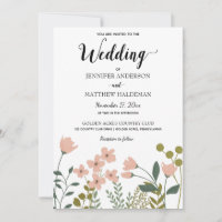 Blush Pink Spring Botanical Wedding