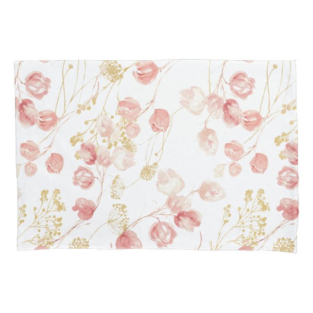 Blush pink spring summer garden matching duvet pillowcase (Front)