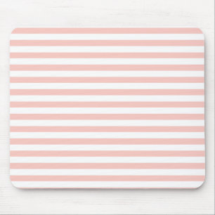 Blush Pink Stripes Mouse Mat
