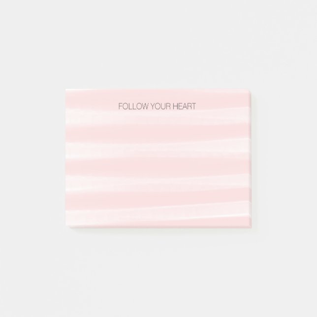 Blush Pink Stripes Post-it Notes (Front)